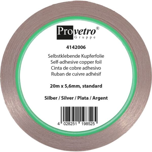 Provetro Kupferfolie 5,6 mm Silber