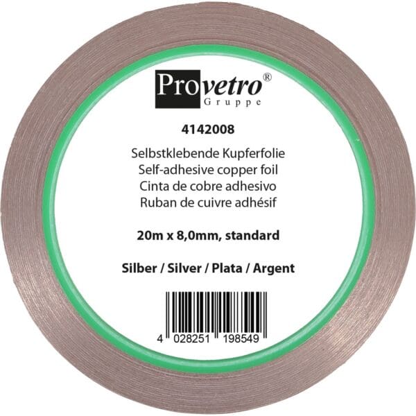 Provetro Kupferfolie 8,0 mm Silber