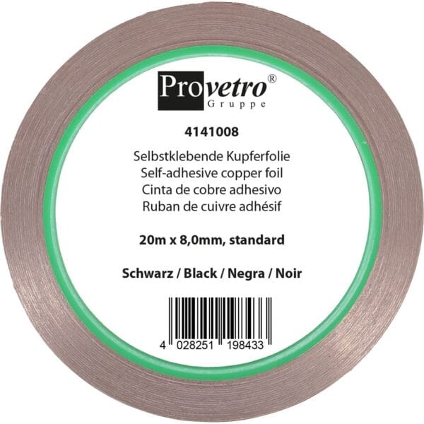 Provetro Kupferfolie 8,0 mm Schwarz