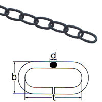 Kette schwarz 1 Meter