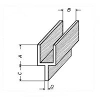 Buntglas Bleiprofil Y8 | 2 Meter / LOSE VERPACKUNG