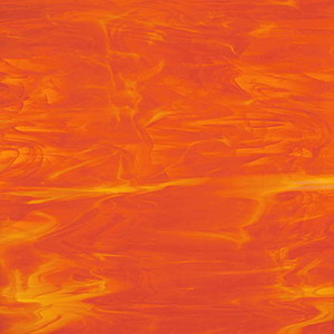 Yang Glas 358 orange wispy ca. 200 x 300 mm