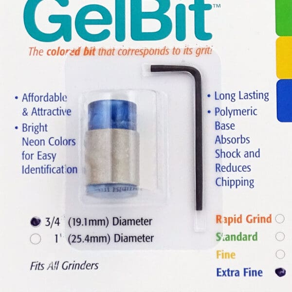 Schleifkopf GelBit 19 mm blau / extrafein