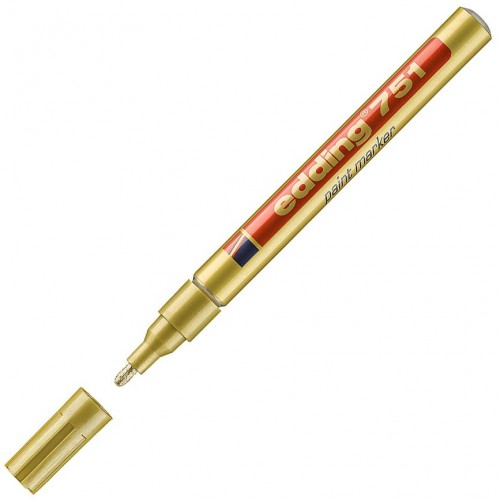 Lackmarker Edding 751, rund, goldfarben, 1–2 mm