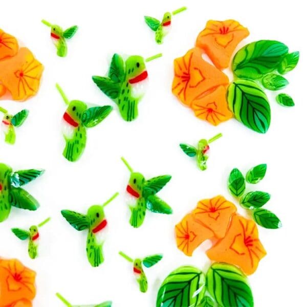 MURRINI MILLEFIORI COE 96 Kolibri und Blümchen